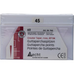 Guttapercha-csúcs (4 %) (ISO 45), ISO 45 rózsaszín, Guttapercha, 4%, 60 darab