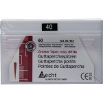 Guttapercha-csúcs (6 %) (ISO 40), ISO 40 rózsaszín, Guttapercha, 6%, 60 darab Guttapercha-csúcs (6 %) (ISO 40), ISO 40 rózsaszín, Guttapercha, 6%, 60 darab