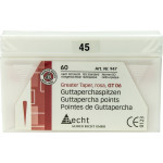 Guttapercha-csúcs (6 %) (ISO 45), ISO 45 rózsaszín, Guttapercha, 6%, 60 darab Guttapercha-csúcs (6 %) (ISO 45), ISO 45 rózsaszín, Guttapercha, 6%, 60 darab