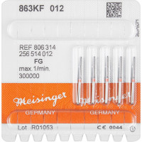 Diamanten 863K, gyémántcsiszoló, piros, ISO 012, FG, 5 darab