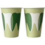 Mundspülbecher Hartpapier - Karton 2.000 db Zahndesign zöld - 31360012 Mundspülbecher Hartpapier - Karton 2.000 db Zahndesign zöld - 31360012