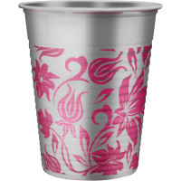 Monoart® Mundspülbecher Flower - Karton 1.000 db platingrau, 180 ml - 147021