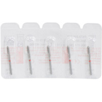 Diamond 879 - csomag 5 darab piros finom, FG, ábra 290 Torpedo hengeres, 10 mm-es, az ISO 016