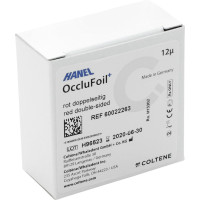 HANEL OccluFoil+, doppelseitig 12µ - Rolle 25 m piros, 22 mm breit, PET - 60022263 HANEL OccluFoil+, doppelseitig 12µ - Rolle 25 m piros, 22 mm breit, PET - 60022263