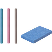 TOPDENT® DIA-BLUE Polierer Longpins szett, 3 darab, sortiert, 1 Abrichtstein