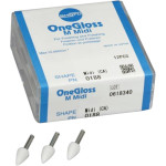 OneGloss™ / OneGloss™ PS + M - csomag 12 Polierer M, Midispitze, montiert, ISO 060 - 188