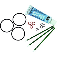 AIR-N-GO "Easy" szett, 12 O-gyűrű in 4 Größen (3 O-gyűrű je Größe), 1 Tube Silikonfett, 3 Pinsel zum Auftragen von Silikonfett, Wartungsanleitung