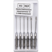 Gates 180, gyökércsatorna tágító Sortiment, 19 mm (ISO 050, 070, 090, 110, 130, 150), RA, 6 darab