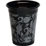 Monoart® Trinkbecher Flower - Karton 1.000 Stück schwarz/platin