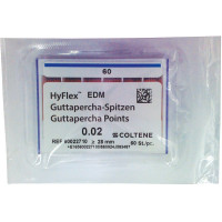 HyFlex™ EDM Guttapercha-Spitzen - Packung 60 Stück Taper .02, ISO 060