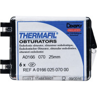 Thermafil (25 mm) (ISO 70), Obturator, ISO 70 röntgenopák, Guttapercha, műanyag, 25 mm, 6 darab