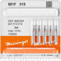 Diamanten 801, gyémántcsiszoló, piros, ISO 018, RA, 5 darab