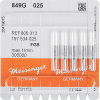 Diamanten 849, gyémántcsiszoló, zöld, ISO 025, FGS, 5 darab