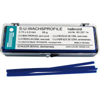 S-U-Wachsprofile - félkör alakú csomag 65 g Wachsprofile, 3,75 x 2,0 mm-es S-U-Wachsprofile - félkör alakú csomag 65 g Wachsprofile, 3,75 x 2,0 mm-es