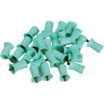 Prophy Cup Screw-Type - Packung 120 Stück türkis gerippt, weiches Gummi