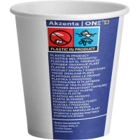 Akzenta ONE Pappbecher -papírpohár 20 x 50 darab fehér, 180 ml