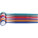 Crystal HD Mundspiegel Thin Grip - Packung 12 Stück sortiert metallic, Größe 5, Ø 24 mm - 50Z354-JWL
