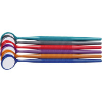 Crystal HD Mundspiegel Thin Grip - Packung 12 Stück sortiert metallic, Größe 5, Ø 24 mm - 50Z354-JWL