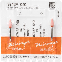 Diamantpolierer 9743, gyémánt-kerámia-polírozó, rózsaszín ISO 040, RA, 2 darab