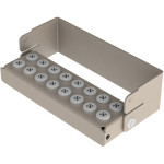 PLUG IN - Stück für 16 Instrumente (2 Reihen a 8 Löcher), grau, 8,5 x 2,5 x 3 cm PLUG IN - Stück für 16 Instrumente (2 Reihen a 8 Löcher), grau, 8,5 x 2,5 x 3 cm