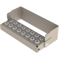 PLUG IN - Stück für 16 Instrumente (2 Reihen a 8 Löcher), grau, 8,5 x 2,5 x 3 cm