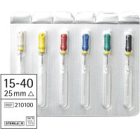 Omni K-Bohrer steril - Sortiment 6 Stück steril, 25 mm, ISO 015-040 - 210100