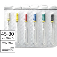 Omni K-Bohrer steril - Sortiment 6 Stück steril, 25 mm, ISO 045-080 - 210107
