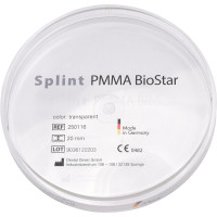 Splint PMMA BioStar - Stück H 20 mm, transparent