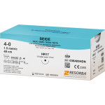 RESORBA® Nahtmaterial - Packung 12 Stück, schwarz, HR17, USP 4/0