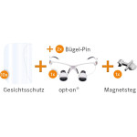 opt-on® protect - Stück Lupenbrille 2.7 TTL mit Gesichtsschutz - lup0499005
