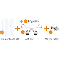 opt-on® protect - Stück Lupenbrille 3.3 TTL mit Gesichtsschutz - lup0499105