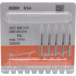 Diamanten 868, gyémántcsiszoló, fekete, ISO 014, FG, 5 darab