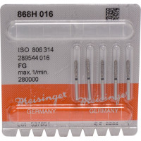 Diamanten 868, gyémántcsiszoló, fekete, ISO 016, FG, 5 darab