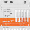 Diamanten 869, gyémántcsiszoló, fekete, ISO 014, FG, 5 darab