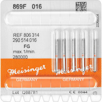 Diamanten 869, gyémántcsiszoló, piros, ISO 016, FG, 5 darab