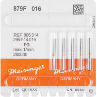 Diamanten 879, gyémántcsiszoló, piros, ISO 016, FG, 5 darab
