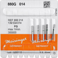 Diamanten 880, gyémántcsiszoló, zöld, ISO 014, FG, 5 darab