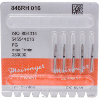 Diamanten 846R, gyémántcsiszoló, fekete, ISO 016, FG, 5 darab