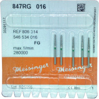 Diamanten 847R, gyémántcsiszoló, zöld, ISO 016, FG, 5 darab