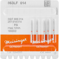 Diamanten 863L, gyémántcsiszoló, piros, ISO 014, FG, 5 darab