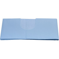 OP-Abdecktuch - Packung 25 Stück 100 x 150 cm hellblau, mit U-Ausschnitt 11 x 30 cm