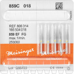 Diamanten 859, gyémántcsiszoló, sárga, ISO 018, FG, 5 darab