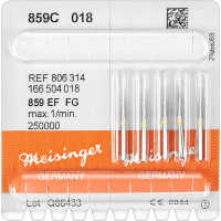 Diamanten 859, gyémántcsiszoló, sárga, ISO 018, FG, 5 darab