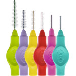 FLEXI® Interdentalbürsten PHD - Start Kit 6 Stück (turquoise, coral, tangerine, ruby, aqua, lilac) PHD 0.6 - 1.4, ISO 0-4
