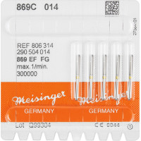 Diamanten 869, gyémántcsiszoló, sárga, ISO 014, FG, 5 darab