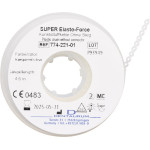 SUPER Elasto-Force Kette - Rolle ohne Steg, transparent, L: 4,6 m, Ø 1,3 mm