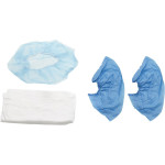 OP-Set Patienten - Set 1 Kittel, 1 Baretthaube, 1 Paar Kunststoff-Überschuhe - 270101
