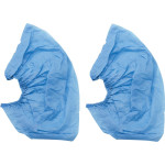 Kunststoff-Überschuhe - Packung 12 Stück hellblau, wasserfest, mit Gummizug - 270420