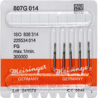 Diamanten 807, gyémántcsiszoló, zöld, ISO 014, FG, 5 darab