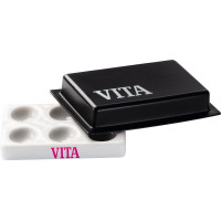 VITA Porzellan Anmischplatte - Stück weiß mit Deckel - C018 VITA Porzellan Anmischplatte - Stück weiß mit Deckel - C018
